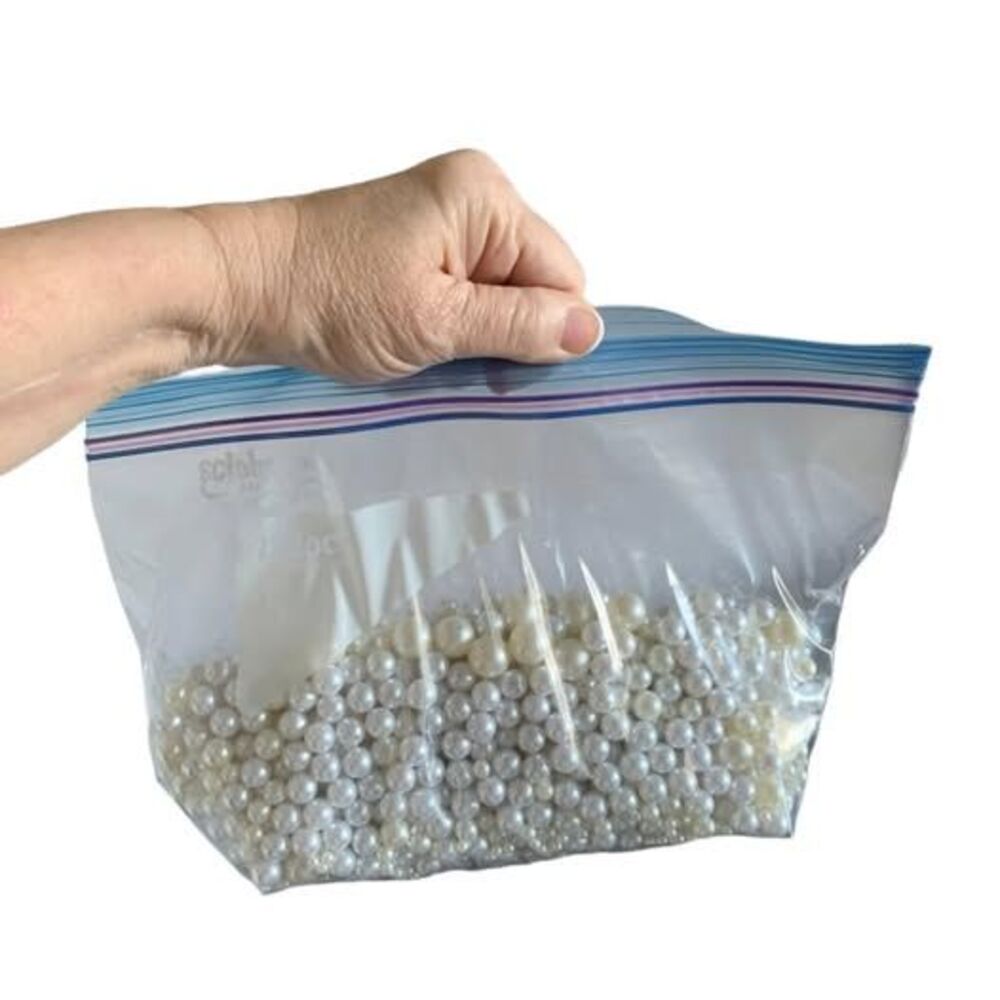 1.6 lbs Faux Pearl Vase Filler Mixed Sizes White Ivory Wedding Centerpieces